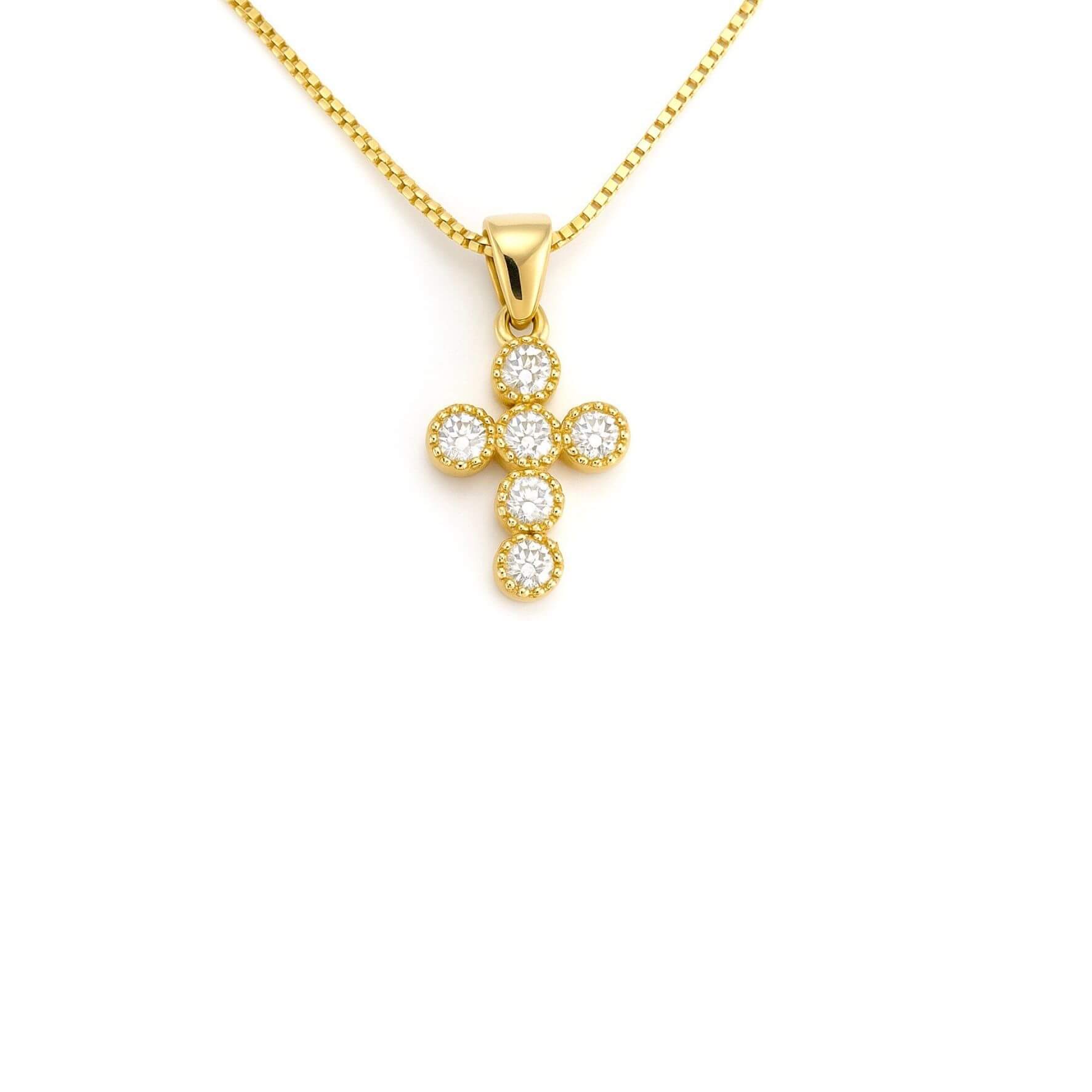 Ogrlica sa dijamantskim krstom