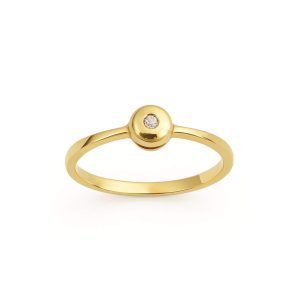 Prsten sa dijamantom žuto zlato