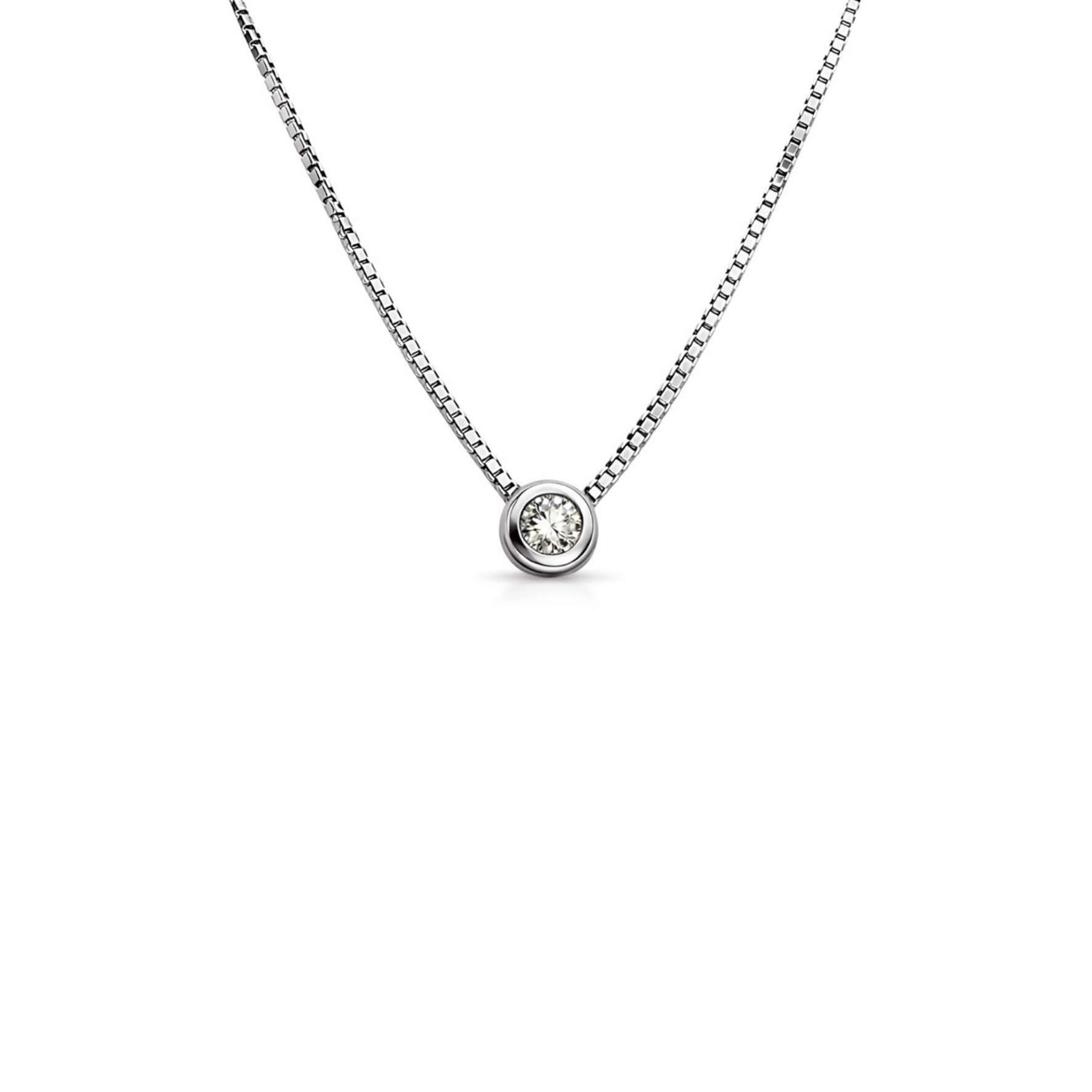 Bezel ogrlica sa dijamantom 0.05 ct