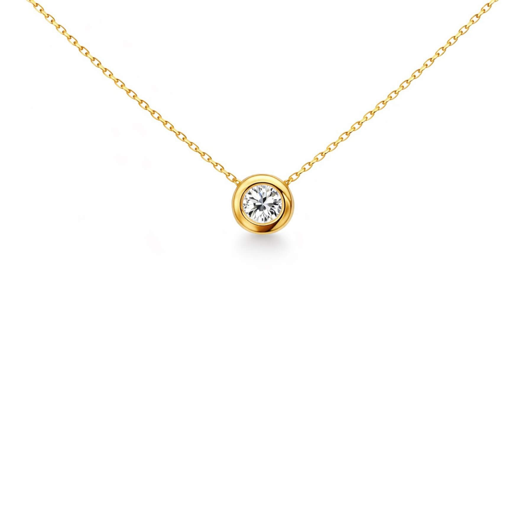Bezel ogrlica sa dijamantom 0.08 ct